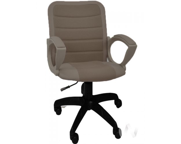 Кресло компьютерное Элегия М4 (черный/кожзам Атзек коричневый,нубук коричневый)