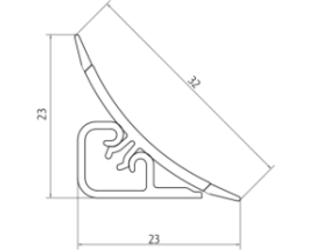 Плинтус LB-23, L=3000мм, фино соломенное