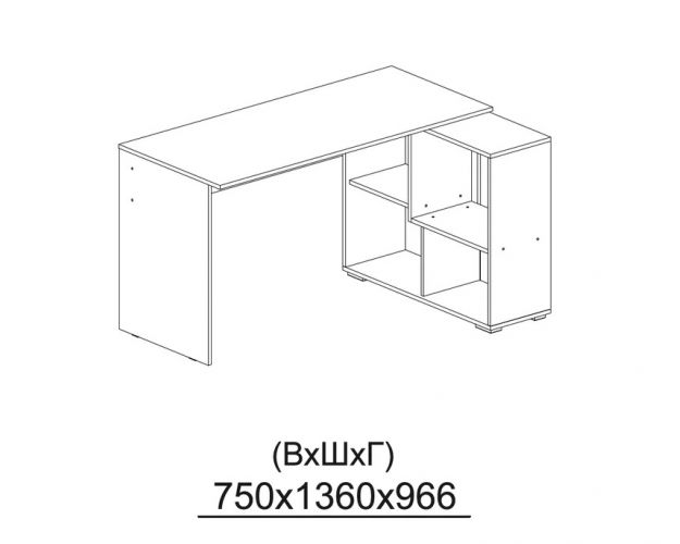 Компьютерный стол угловой СКМУ-4 белый